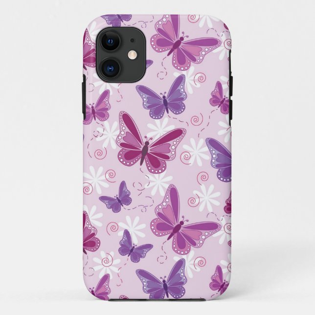 Schmetterlingsmuster Case-Mate iPhone Hülle (Rückseite)