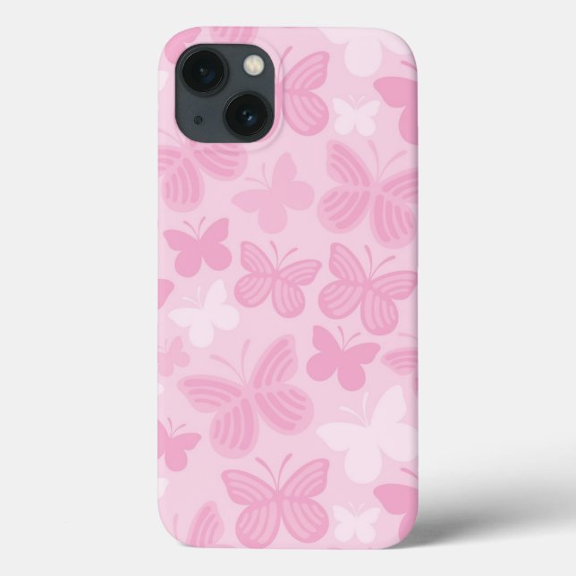 Schmetterlingsmuster Case-Mate iPhone Hülle (Rückseite)