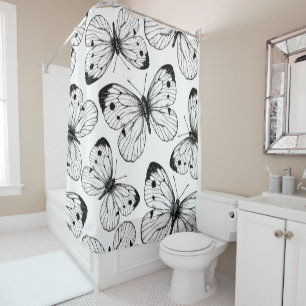 Schmetterlingsmuster Duschvorhang