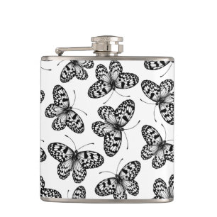 Schmetterlingsmuster Flachmann