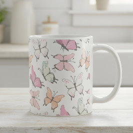 Schmetterlingsmuster Kaffeetasse