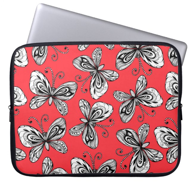 Schmetterlingsmuster Laptopschutzhülle (Vorderseite)