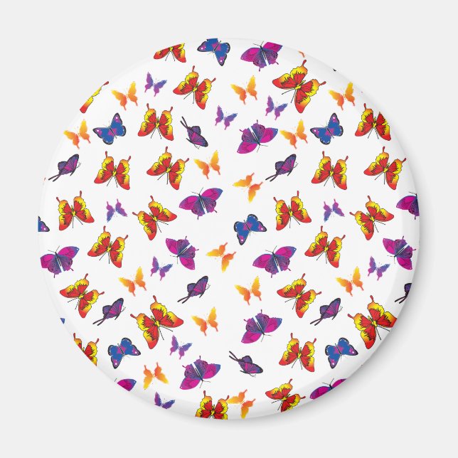 Schmetterlingsmuster Magnet (Vorne)