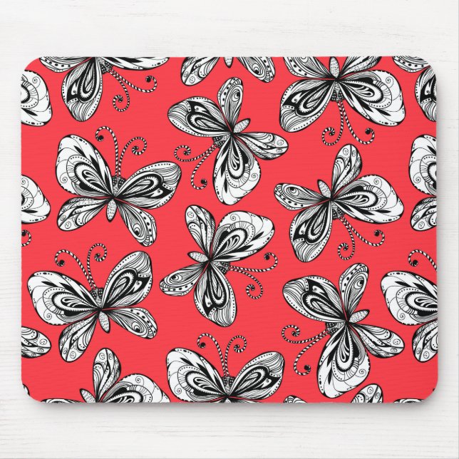 Schmetterlingsmuster Mousepad (Vorne)