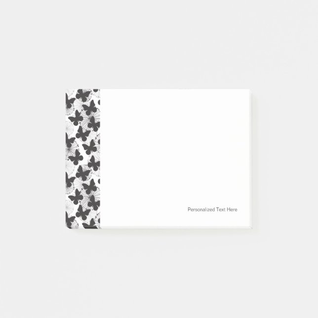 Schmetterlingsmuster Post-it Klebezettel (Vorderseite)