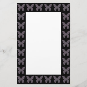 Schmetterlingsmuster Schmetterlinge in Schwarz und Briefpapier