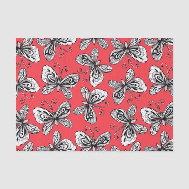 Schmetterlingsmuster Seidenpapier (Vorderseite)