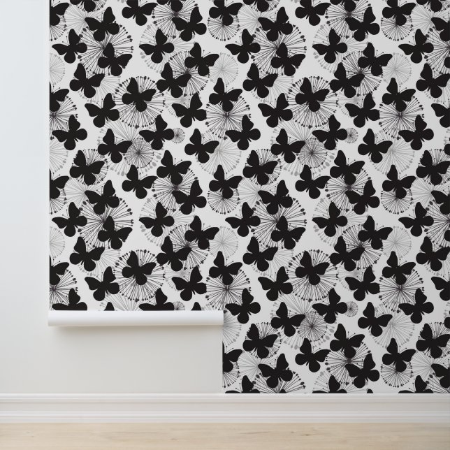 Schmetterlingsmuster Tapete (Anwendung)