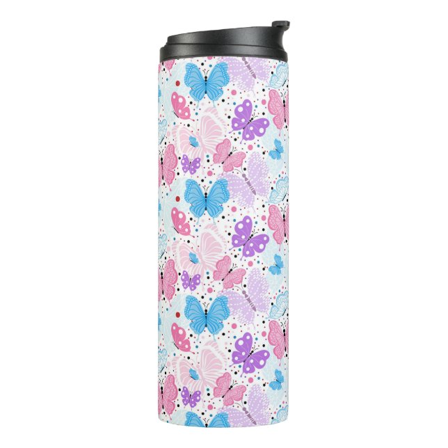 Schmetterlingsmuster Thermosbecher (Nach links gedreht)
