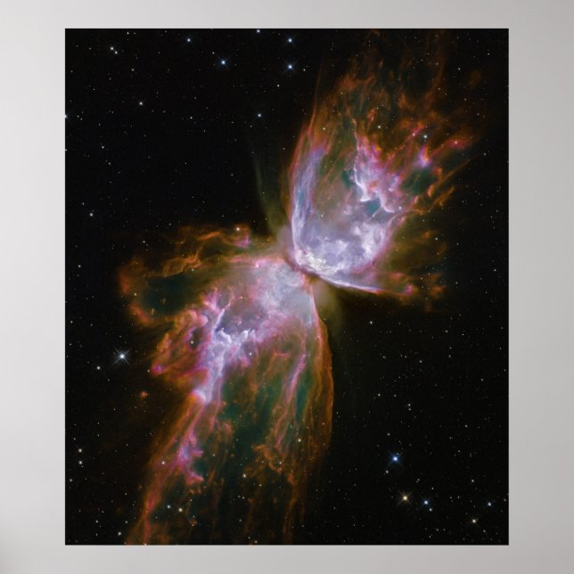 Schmetterlingsnebel NGC 6302 Poster (Vorne)