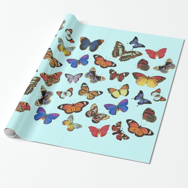 Schmetterlingspapier Geschenkpapier (Ungerollt)