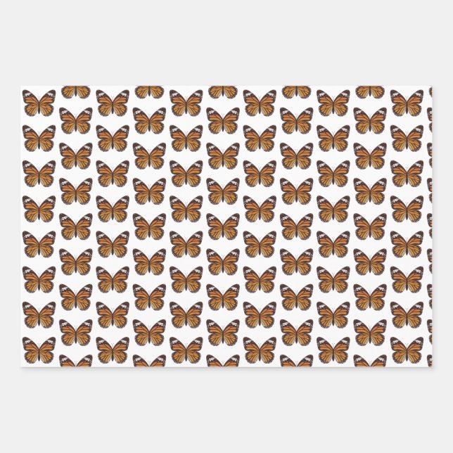 Schmetterlingspapier Geschenkpapier Set (Vorderseite)
