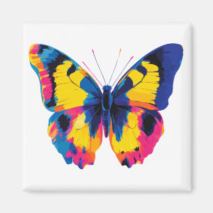 Schmetterlingsporträt-Illustration Wasserfarben Dr Magnet
