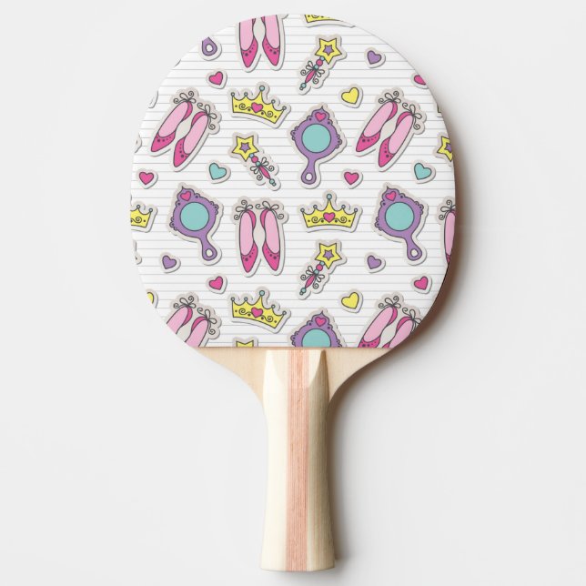 Schmetterlingsprinzessinmuster Tischtennis Schläger (Vorderseite)