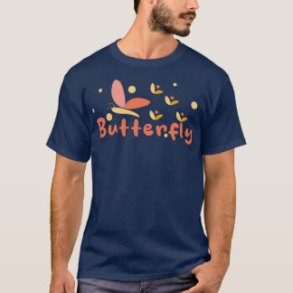 Schmetterlingsrosa Farbe T-Shirt