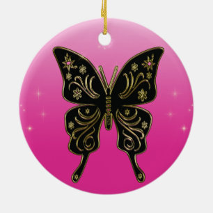 Schmetterlingsschmuck Keramikornament