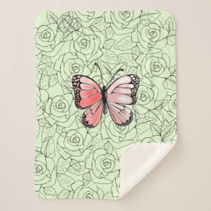 Schmetterlingsschuh-Decken-Rose - Benutzerdefinier Sherpadecke