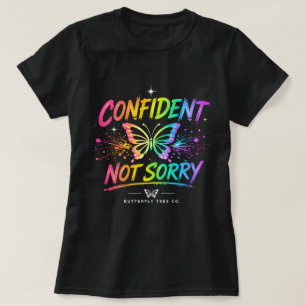 Schmetterlingsshirt 'Confident Not Sorry' 0047712 T-Shirt