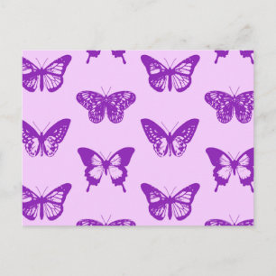 Schmetterlingsskizze, Orchideenrosa und Violett Postkarte