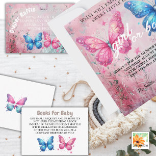 Schmetterlingssommer Gender Reveal Party Einladung