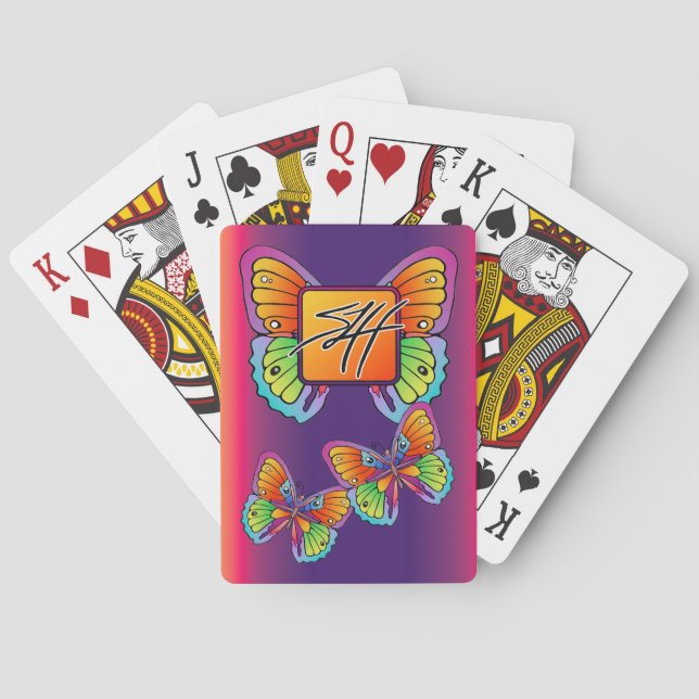Schmetterlingsspielkarten Spielkarten (Rückseite)