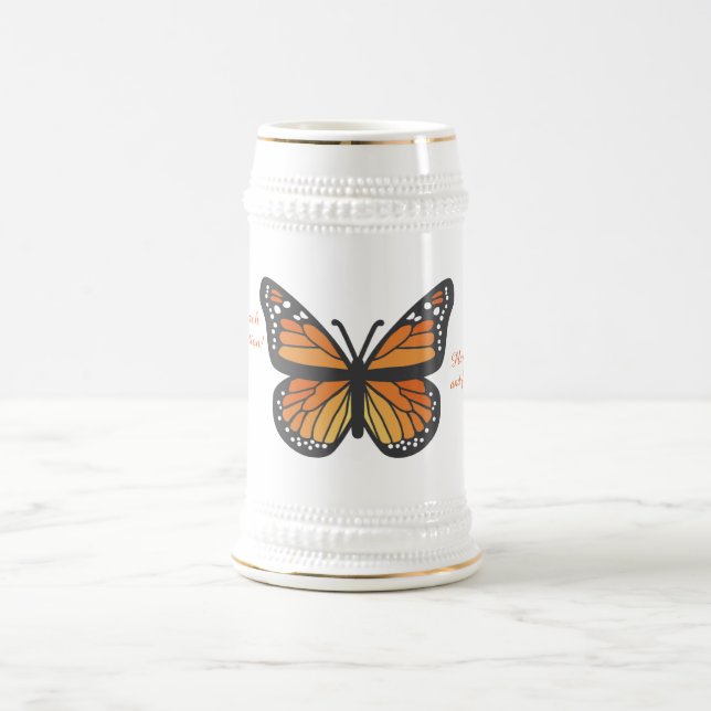 Schmetterlingsstein Bierglas (Mittel)