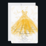 Schmetterlingstanz Orangefarbenes Cremenkleid Swee Einladung<br><div class="desc">Anpassen für jedes Ereignis</div>
