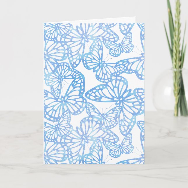 Schmetterlingsträume (blau) Leere Karte (Vorderseite)