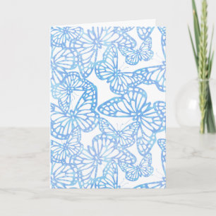 Schmetterlingsträume (blau) Leere Karte