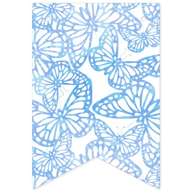 Schmetterlingsträume (blau) wimpelkette (Erste Fahne)