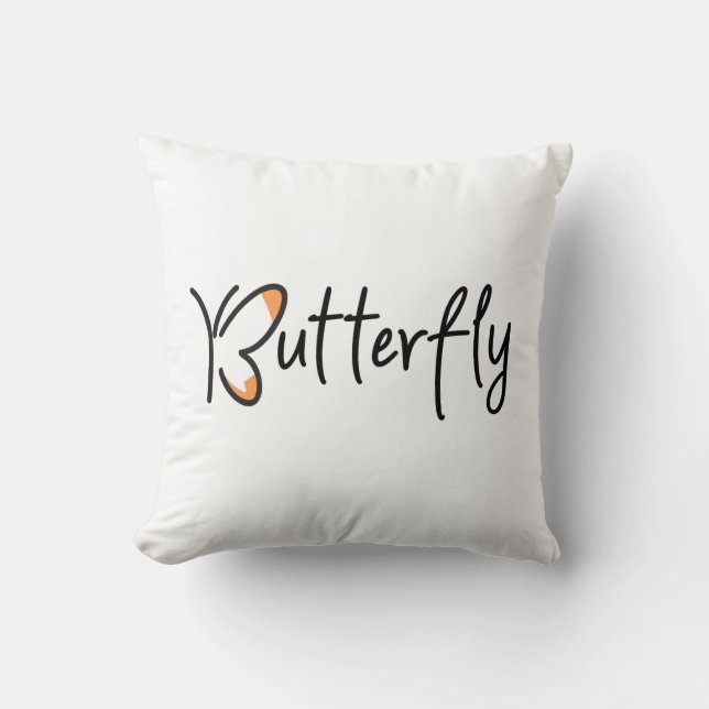 Schmetterlingstypografie, Schmetterling Kissen (Vorderseite)