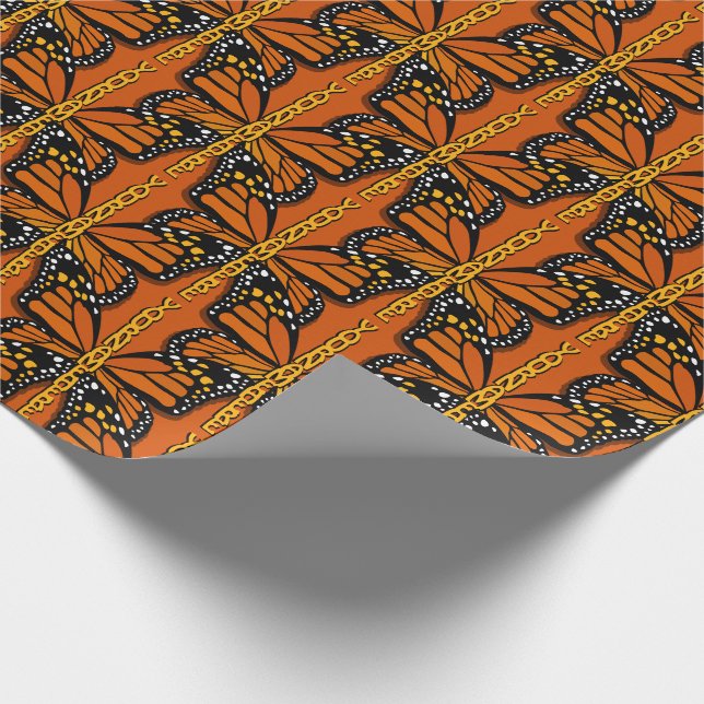 Schmetterlingsverpackung Personalisiertes Geschenk Geschenkpapier (Ecke)