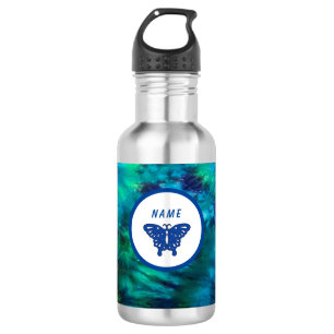 Schmetterlingswasser Flasche Grün und Blau Krawat Edelstahlflasche