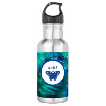 Schmetterlingswasser Flasche Grün und Blau Krawatt