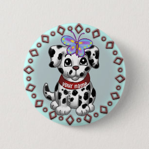 Schmetterlingswelpe Button