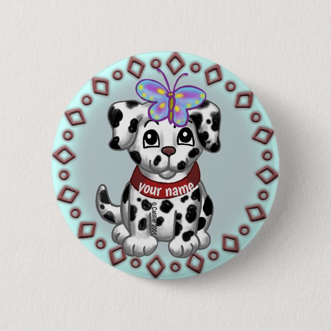 Schmetterlingswelpe Button (Vorderseite)