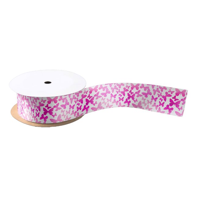 Schmetterlingswerfen (rosa) satinband (Spule)