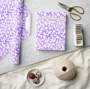 Schmetterlingswirbel (Lavendel) Geschenkpapier