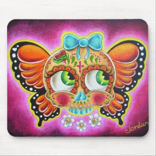 Schmetterlingszuckerschädel Mousepad