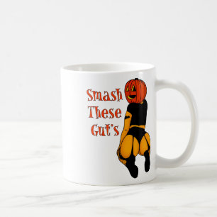 Schmettern Sie diesen Bauch's lustigen Kürbiskatze Kaffeetasse