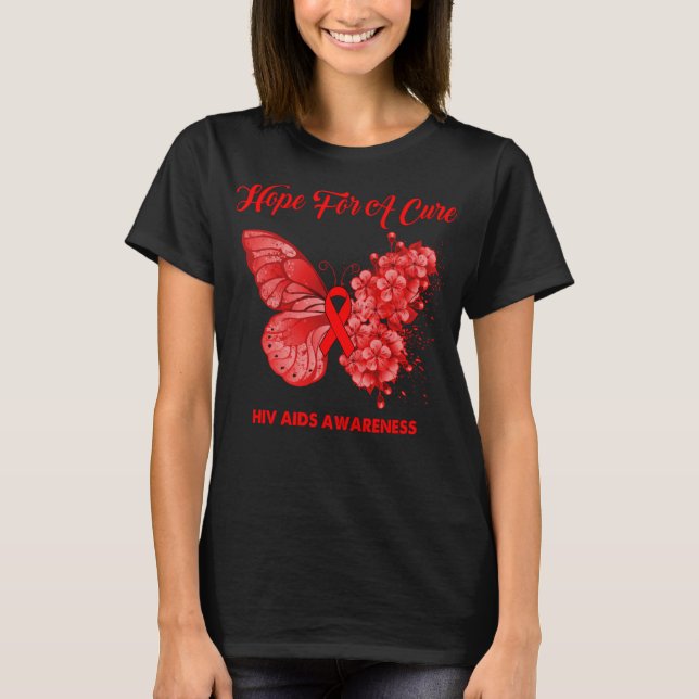 Schmetternde Hoffnung auf eine Heilung des HIV-Aid T-Shirt (Vorderseite)