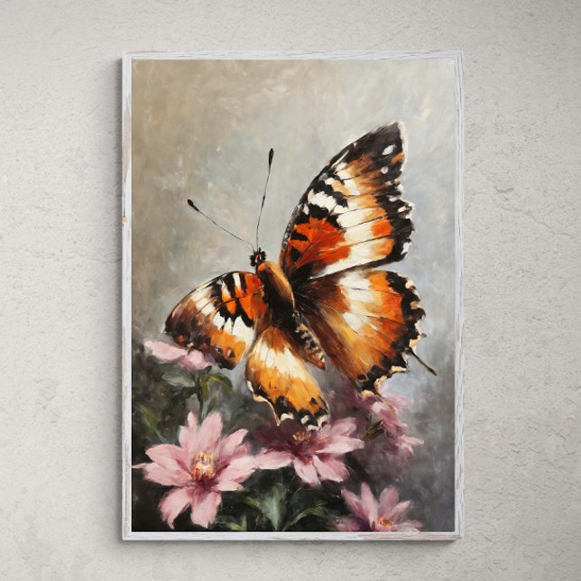 Schmetternde Schönheit: Schmetterling auf einer Bl Poster (Von Creator hochgeladen)