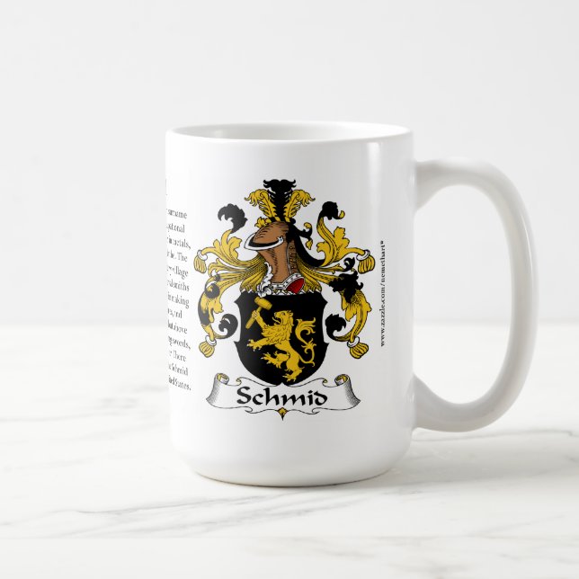 Schmid, der Ursprung, die Bedeutung und das Wappen Kaffeetasse (Rechts)
