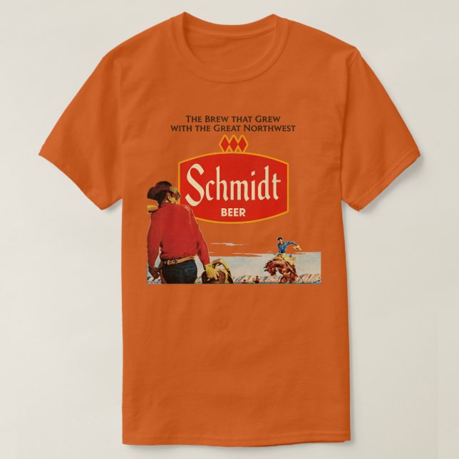 Schmidt Beer Retro Defunktionierte Cowboy Nature S T-Shirt (Design vorne)