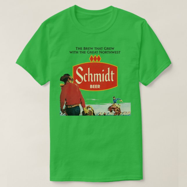 Schmidt Beer Retro Defunktionierte Cowboy Nature S T-Shirt (Design vorne)