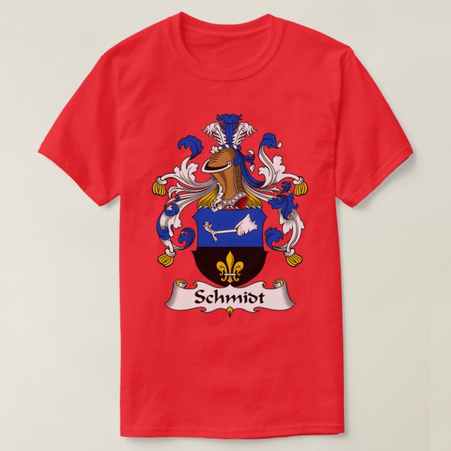 Schmidt Coat of Arms Familienwappen T-Shirt (Design vorne)
