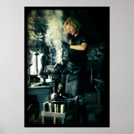 Schmied bei der Arbeit Poster