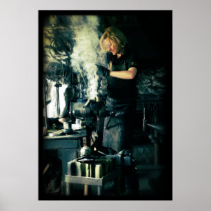 Schmied bei der Arbeit Poster