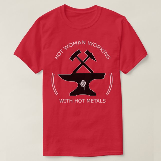 Schmiede Amboss Hammer Schmiede T-Shirt (Design vorne)