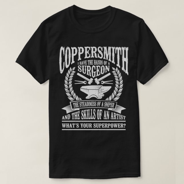 Schmiede für Metallverarbeitung, Schwarzschmied T-Shirt (Design vorne)